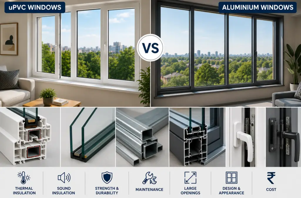 uPVC vs aluminium windows